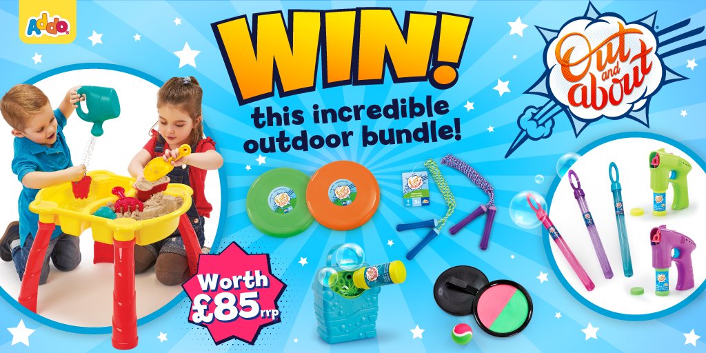 #WIN this outdoor bundle just in time for the sunshine 🌞 
To enter:
1 Like &amp; RT this post 
2 Follow <a href="/EntertainerToys/">The Entertainer</a> &amp; <a href="/addoplay/">Addo Play Ltd.</a> 
Winner will be notified in the comments &amp; will have 3 days to DM us claiming their prize. Prize draw ends 1/06/22 Good luck! #WorldPlayDay