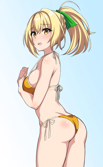 これは途中まで描いて放置してた柚のケツ 