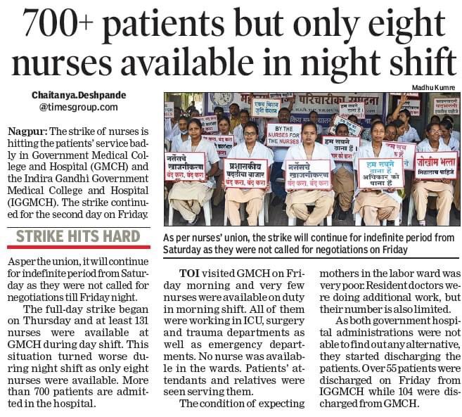 kunalmourya01's tweet photo. NURSE STRIKE: Condition of #GMC & #IGMC patients going worst. Where is the administration & leaders? @NitinRaut_INC @nitin_gadkari @radhakrishnan11 @rajeshtope11 @MoHFW_INDIA @InfoVidarbha @vrNagpur @ChaitanyadTOI
#HelpGMC https://t.co/vvKTerAuNE