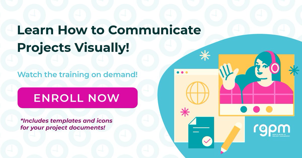 I ran a training course recently which was about how to communicate visually as a project manager. You can grab access to the replay now. Register now for access to the resources rebelsguidetopm.com/vc
