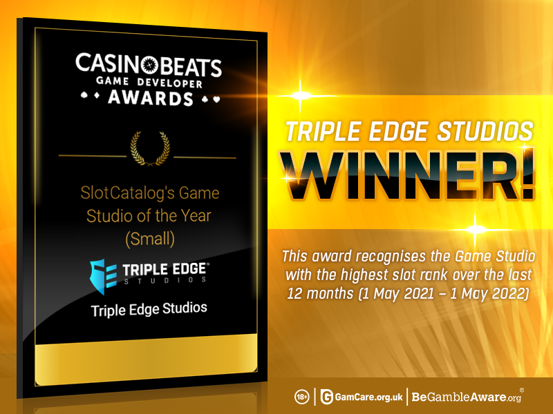 TripleEdgeGames's tweet photo. We are extremely proud to have been selected as CasinoBeats SlotCatalog's Game Studio of the Year Award! What a phenomenal achievement for our team.. welcome to the new era Games Global!

#GamesGlobal #igaming #onlinecasino #slot 🔞https://t.co/CW4nQ6HpJs https://t.co/9ptm9BZlb7