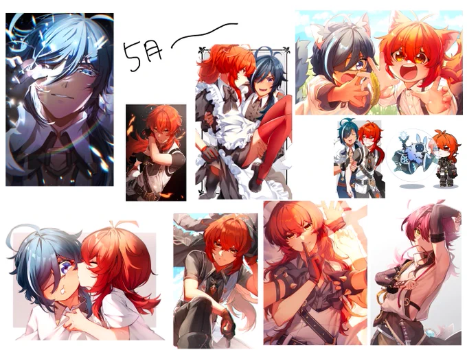 【❄️🔥女装色々】
# 今月描いた絵を晒そう
5月まだいくな… 