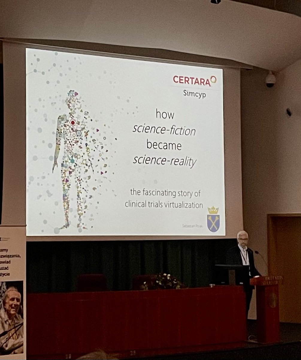 Pawel_Zajdel's tweet photo. Impressive talk by prof. Sebastian Polak  - How science-fiction became science-reality – the fascinating story of clinical trials virtualization @AwDorozynski #Accordconference @JagiellonskiUni https://t.co/njg5jePDNk