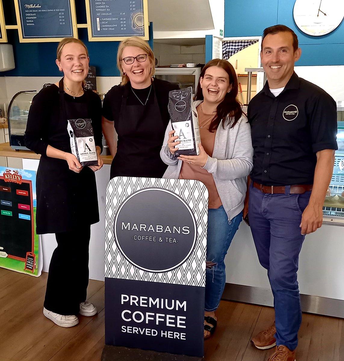 @thefrenchdelistourbridge another client set up this week, arabic blend on sale here we had such a laugh with these guys barista training but now they understand thanks Helen and the team #baristatraining #frenchdeli #supportlocal.