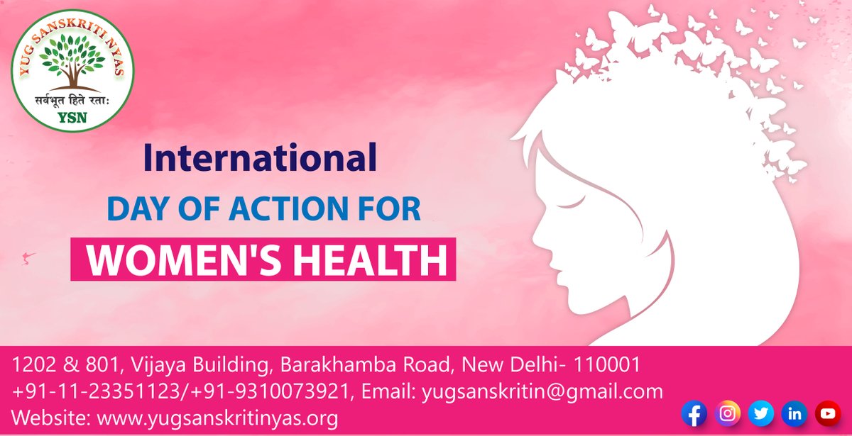 yugsanskriti's tweet photo. International Day of Action For Women’s Health which falls on the 28th May every year strives for women’s rights, especially in the area of their sexual and reproductive health.
#maatri #YSN #yugsanskritinyas #WomenWellness https://t.co/0cse8TAAvD