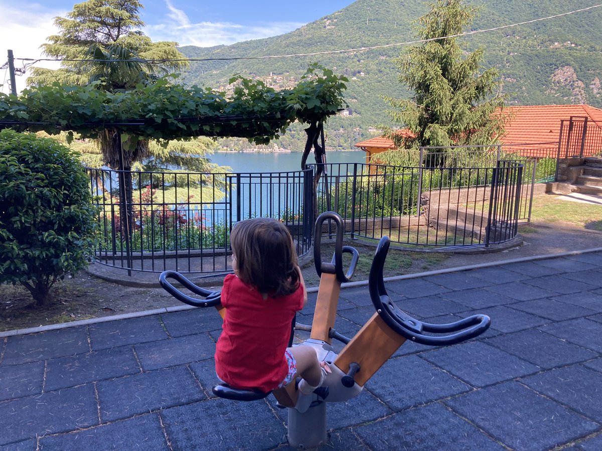 EPolatidis's tweet photo. Playground in Blevio, region of Como. What a view. https://t.co/X7dbLxBkVz