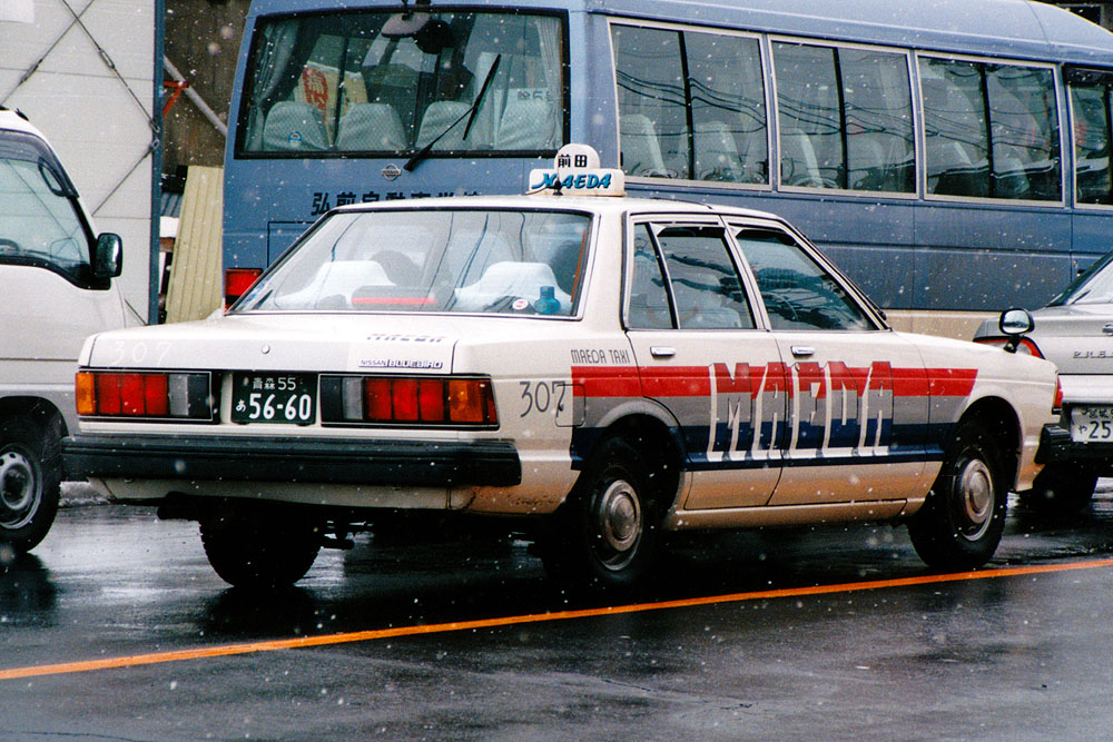 いぶき工房 Twitterren 恐らく弘前市内で撮った前田タクシー ブルーバード910 1997年2月 ブルーバード タクシー T Co D9cgjotsvz Twitter