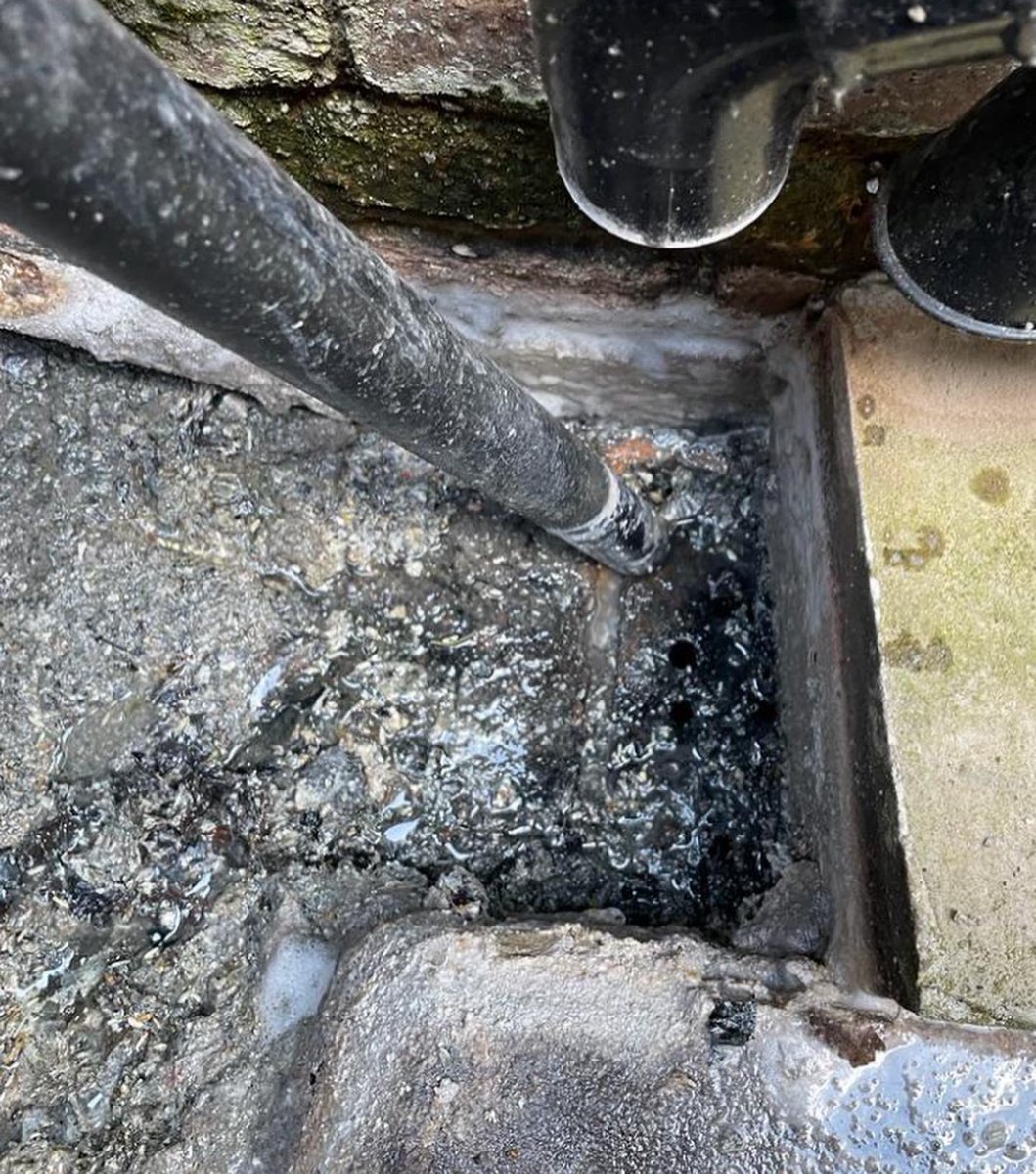 Our customer in Newcastle under Lyme had a blocked gully that we cleared #blockages #blockageremoval #drainage #drainsolutions #localbusiness #localdrains #drainsfast