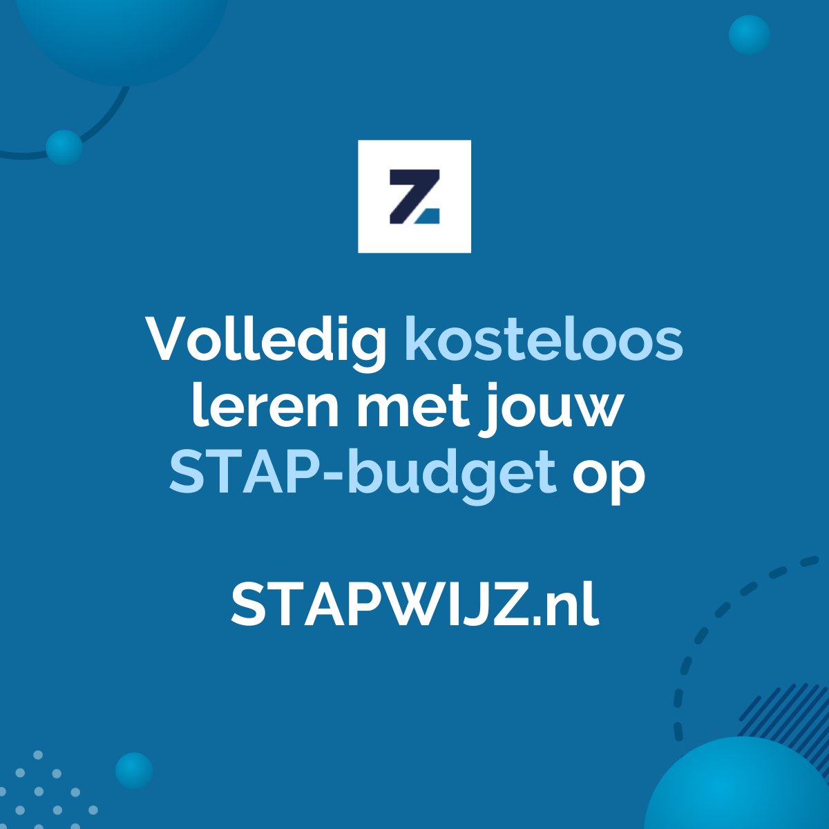 Met het nieuwe STAP-budget kun je jaarlijks tot maar liefst € 1.000,- subsidie aanvragen voor een door jou gekozen leerlijn op Stapwijz.nl.

#stapbudget #onlinetrainingen
