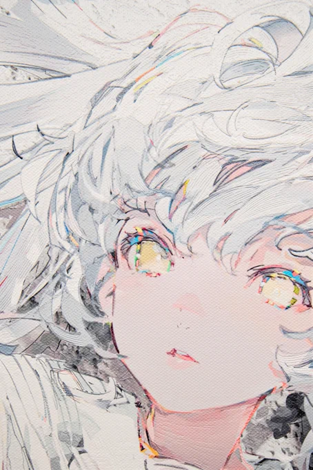 re\arise展用に制作しております。UV印刷による月のクレーターのぼこぼこ感も印象的ですが背景のテクスチャも浮き上がって面白い作品になってます。 #SSSRearise 