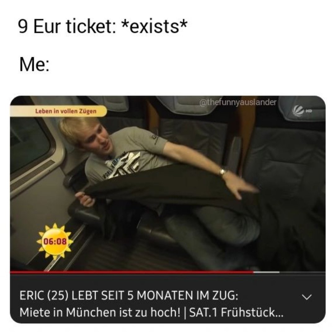 Netzwhatshesaid's tweet photo. @DB_Bahn Tipp für Imagekampagne. "Tochtergesellschaft "Deutsche Wohn" schafft Dank #9EuroTicket starke Konkurrenz zu Immobilienriesen." https://t.co/d1yF4jvlpa