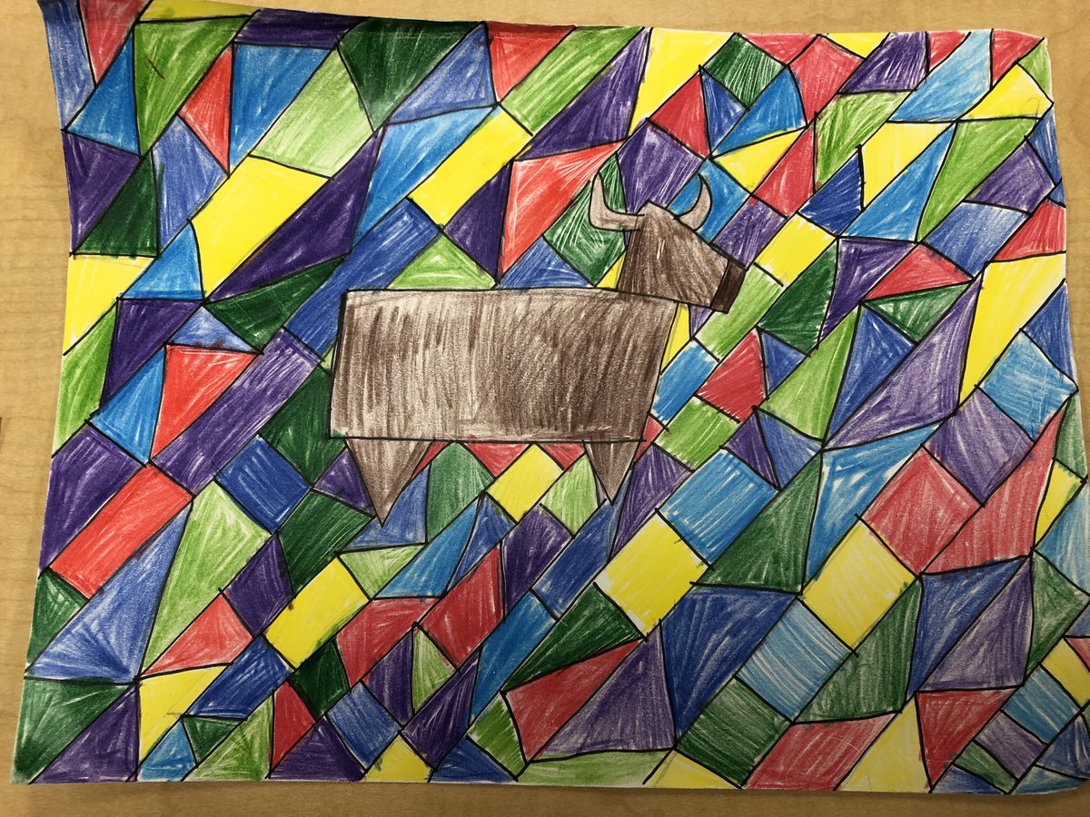 Hawthorne_AIG's tweet photo. In addition to ELA standards implemented on the art analysis sheet of citing textual evidence for symbol, theme, and character development, students also met the challenges of the art standards as well. (Elements of Art &amp; Principles of Design) https://t.co/gqNXr5uwSe