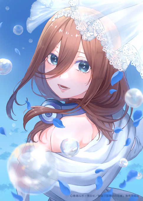 あむるさんがTwitterに投稿した中野三玖(五等分の花嫁)のイラスト。