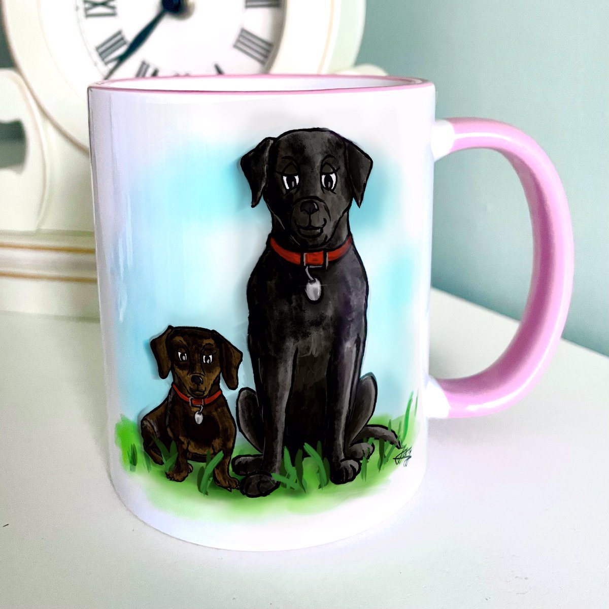 YewTreeTales's tweet photo. 🐶✏️ A Custom Dogs gift mug order, featuring both of the customer’s dogs together on one mug, led to the generic ‘Labrador’ and ‘Dachshund’ designs being added to the Dogs range ..

🛍 Both are now available in my shop &amp; are also personalisable-

https://t.co/WIbvwguoqy

#yttmugs https://t.co/eB438zo6P3