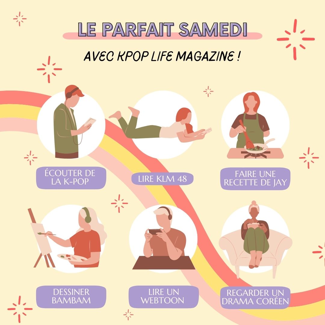KpopLifeMag's tweet photo. À quoi ressemblerait ton samedi parfait ?

Dis le nous en commentaire 💭

#klm #klm48 #kpop #kpoplife #kpoplifemagazine #samediparfait #kpopedit #bambam #뱀뱀 #kdramaaddict #lesrecettesdejay #recettecoreenne #webtoon https://t.co/mVww26ZTYo