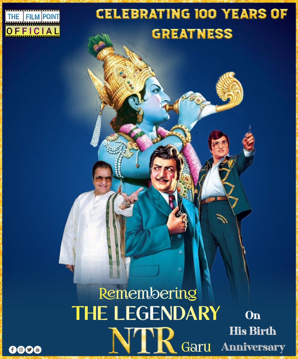 TheFilmPointOf1's tweet photo. Celebrating 100 Years Of Pride Of Telugu Cinema Legendary #NTR Sr. 🌟

Remembering The Legendary 🌟 Nandamuri Tarak Rama Rao 🙏 On His Birth Anniversary.

#NTR #NandamuriTarakRamaRao #BirthAnniversary #Telugucinema #Tamilcinema #Legends https://t.co/cTe0PJ39af