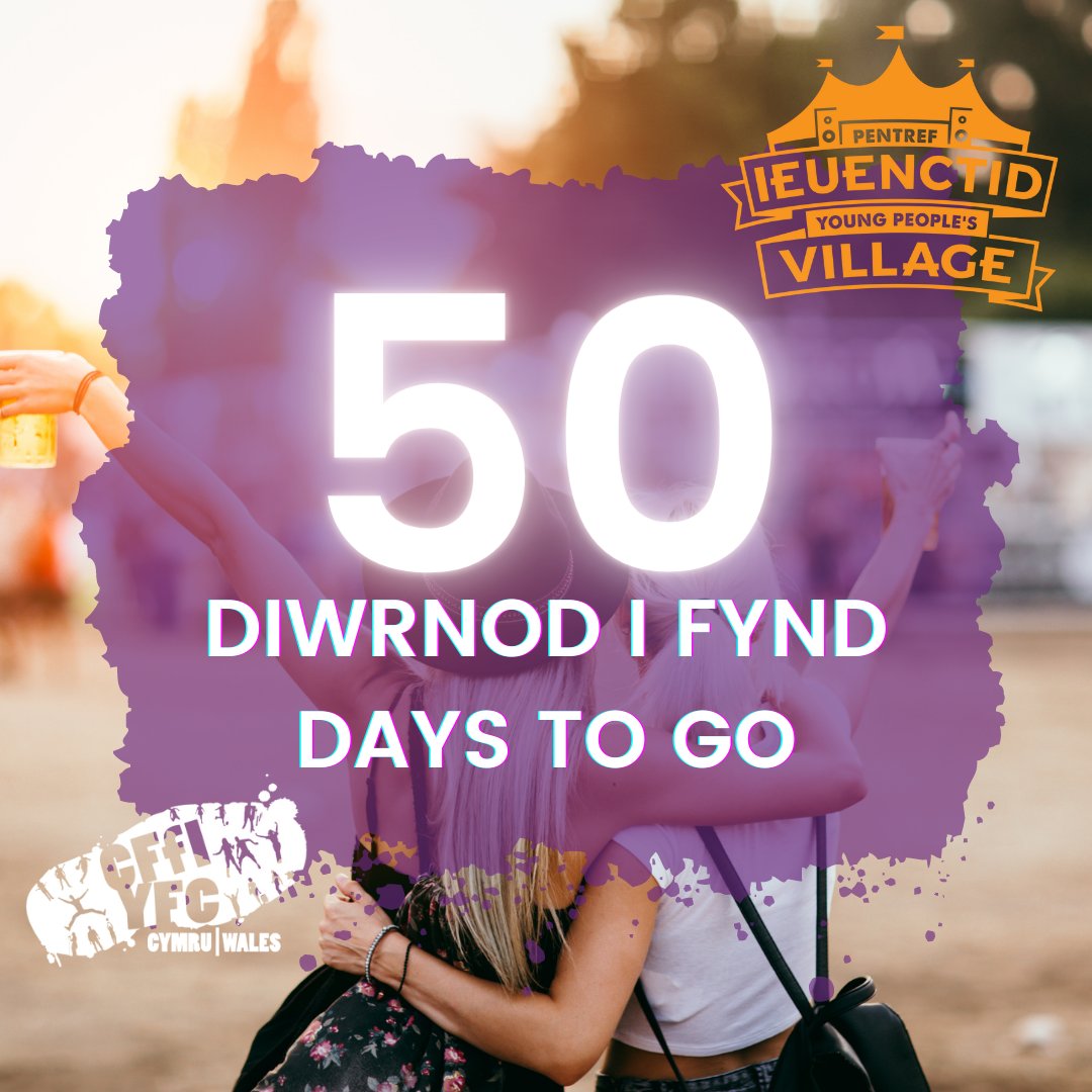 CFfICymru's tweet photo. 🎉YDYCH CHI WEDI ARCHEBU?🎉

👉https://t.co/ZcNMiwkt83 👈

Mae dim ond 50 DIWRNOD nes fydd giatiau'r Pentref yn agor ar y 16eg o Orffennaf 2022!! Methu disgwyl i'ch gweld eto ar ôl 2 flynedd hir!!

#pentrefieuenctid #Pentref2022 https://t.co/bRmzur5DEs