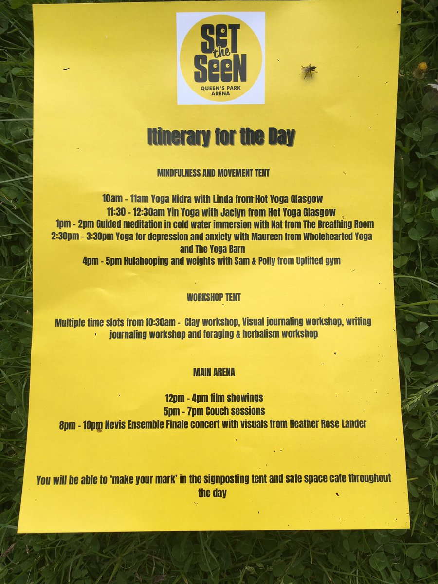 settheseenqpa's tweet photo. We’re open over at Queen’s Park Arena! Itinerary for the day 🌻 https://t.co/sa2yYVto8o
