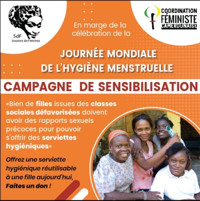 ASDFCameroun's tweet photo. Offrir une serviette hygiénique à une fille c'est lui donner une possibilité d'avoir le choix, de poursuivre normalement son cursus scolaire

Offrez en une aujourd'hui 
Nous pouvons passer récupérer les dons en nature via les numéros 697916895/656087404

Remise des donsle 15 Juin https://t.co/wWr1vc0mkA