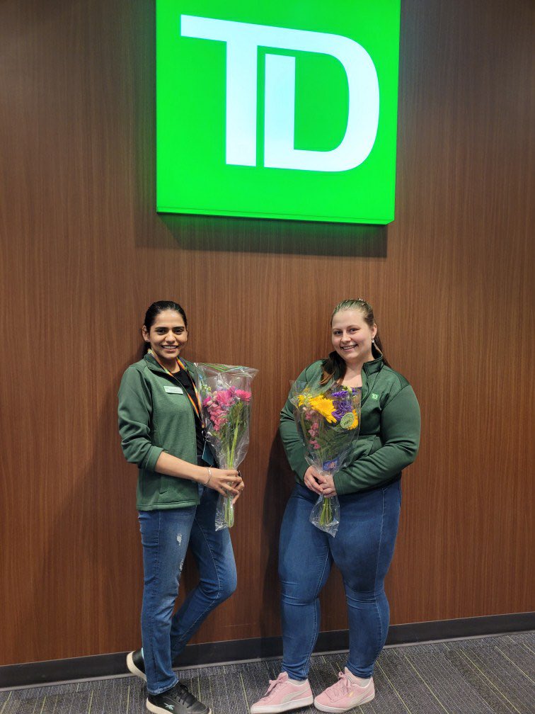 5636 is wishing a happy 3 year TD’Versary to this dynamic duo! Thank you Pardeep &amp; Courtney for all you do each day! <a href="/courtneyreade4/">Courtney Reade 🌻</a> <a href="/wenzhxin93/">Miranda_Wen_TD</a> @DylanTufford_TD <a href="/CarrieLeith/">Carrie Leith</a> <a href="/ChelsaDoucette/">Chelsa Doucette</a>
