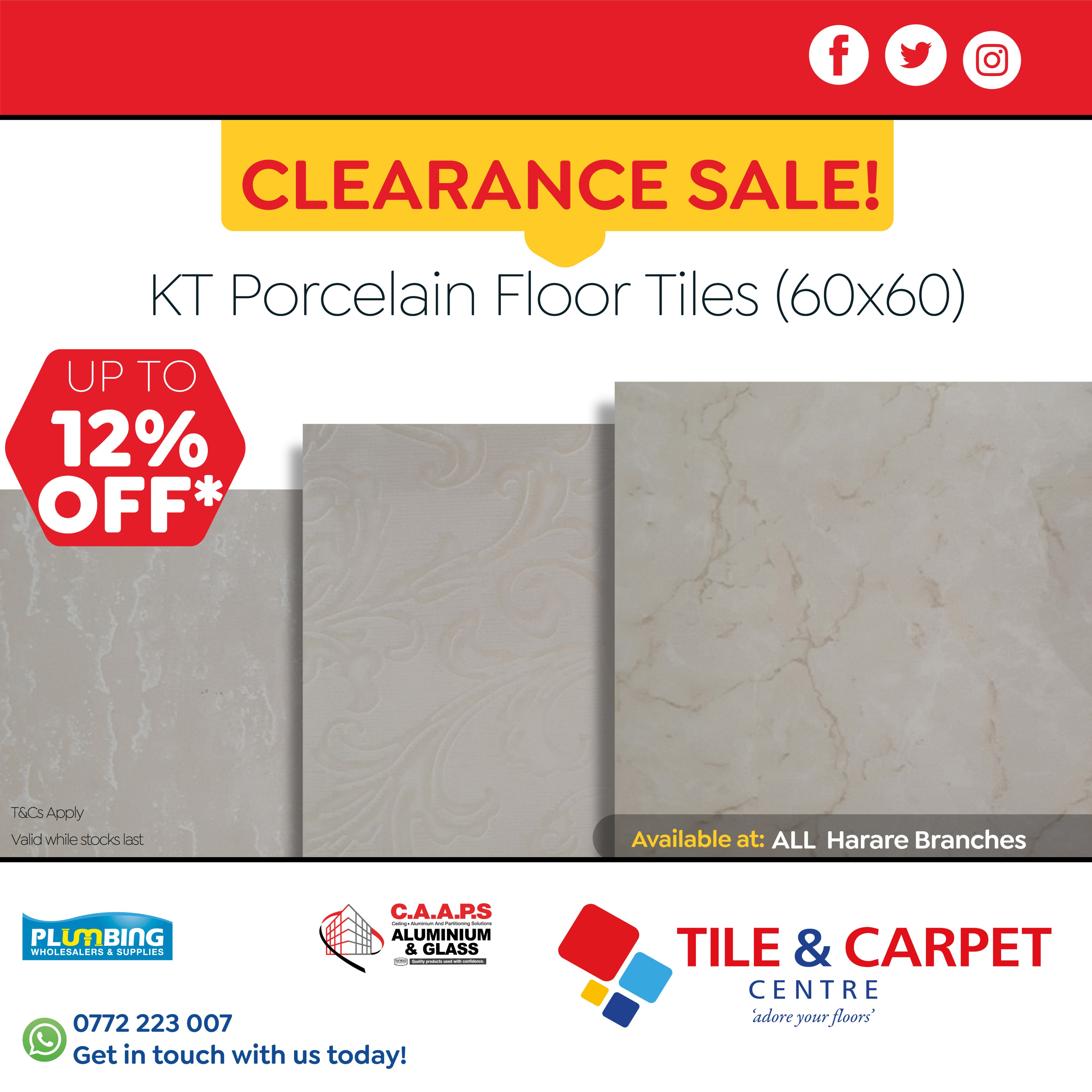Tiles and carpet sale centre