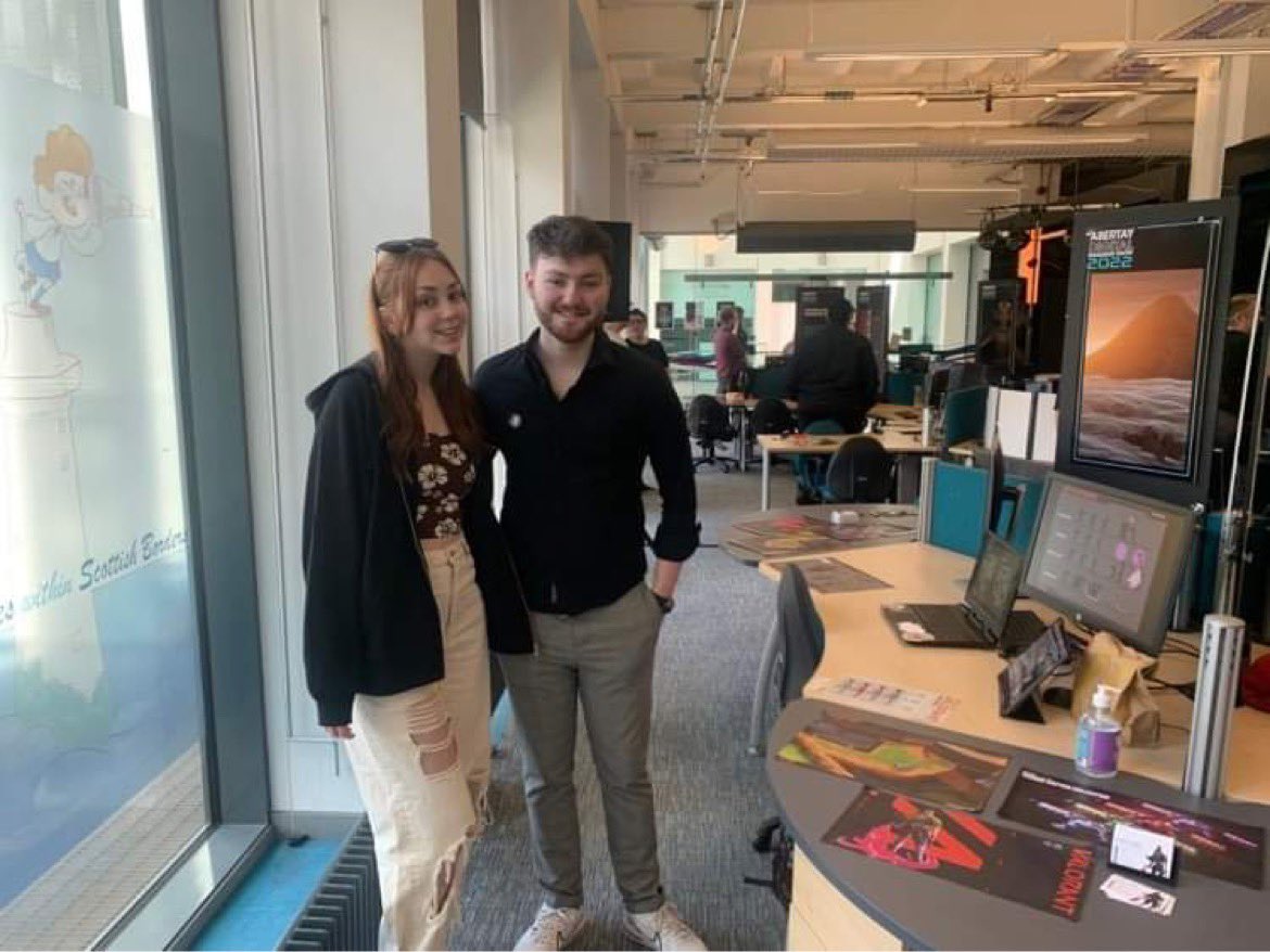 MoodyRoory's tweet photo. Had an absolute blast showcasing my work at the digital grad show! Here’s to the future! 🥳 #adgs2022 #adgs #Abertay https://t.co/nlZ1CFbtI6