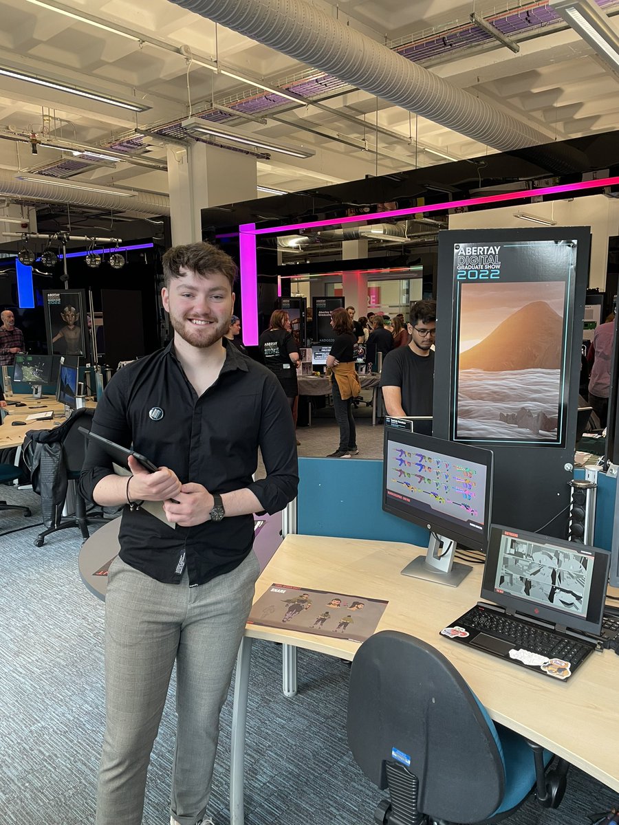 MoodyRoory's tweet photo. Had an absolute blast showcasing my work at the digital grad show! Here’s to the future! 🥳 #adgs2022 #adgs #Abertay https://t.co/nlZ1CFbtI6