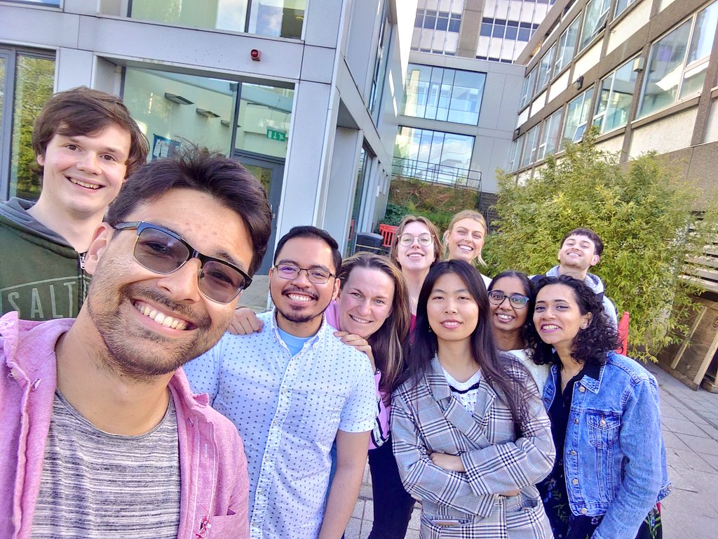 Our first team photo! 
Great to see all these wonderful folk in person 🥰 

-BioPOD team, May 2022

#podcast #selfie