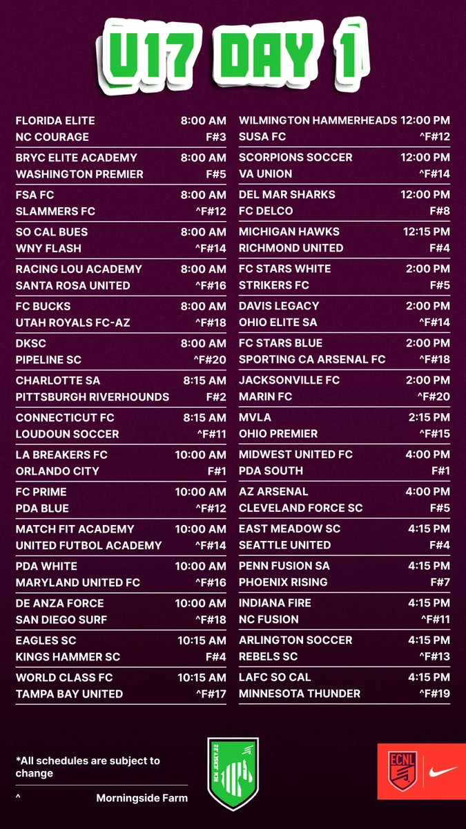 ECNL New Jersey 1️⃣
📍 Somerset, N.J.
📸 buff.ly/3dABzpl
📱 buff.ly/3Bw7OjC
#️⃣ECNLNJ