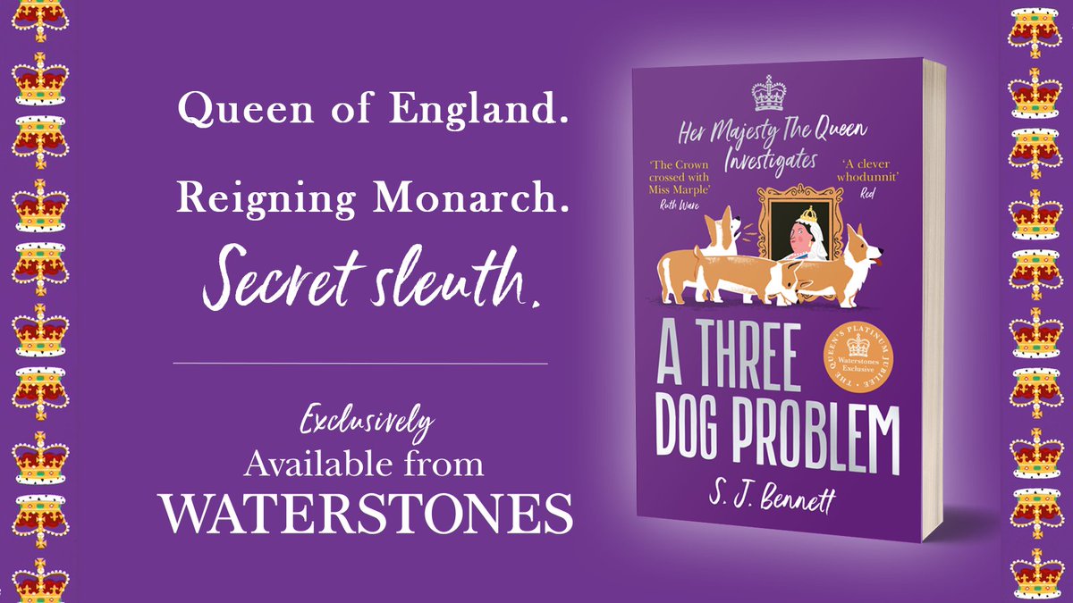 ZaffreBooks's tweet photo. If you like your reading material to match real life, you're in luck! 👑
With less than a week to go until the the #JubileeWeekend, why not pick up a cosy murder mystery where Queen Elizabeth II has to solve a murder? https://t.co/AYlA7MC9Uv
#AThreeDogProblem @sophiabennett https://t.co/bIe4IItfF6