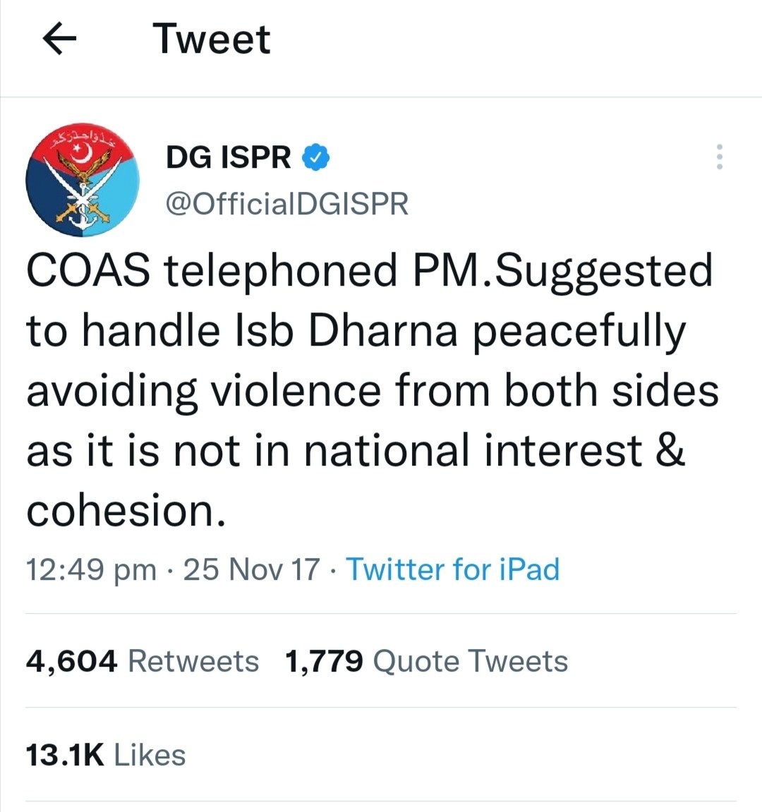Hum_Imran_Khan's tweet photo. @sabine_kayani Once upon a time when, DG ISPR tweeted and advised government to stop violence against political party but, this time they did not say anything. It meant that they were behind this criminal offence under cover Interior Minister Rana BANDARI.
@OfficialDGISPR https://t.co/Ns98tv5jXH