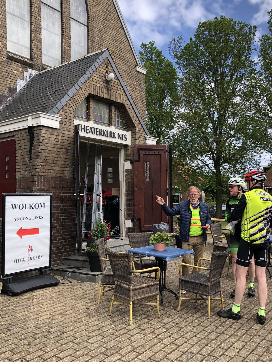 Gezellig bij de stempelpost Theaterkerk Nes! Gratis koffie en appelgebak voor de 100 km rijders! <a href="/ankebijlsma1/">anke bijlsma</a>