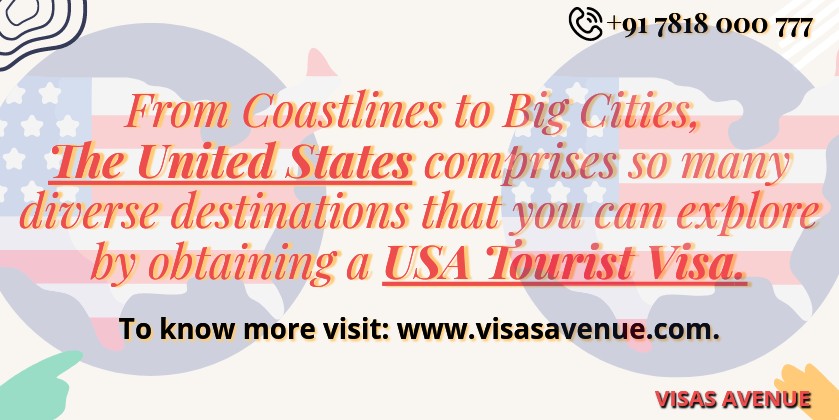 ✈️Visit the United States on a #TourismVisa ✈️

Call Visas Avenue for the best guidance. Apply for USA Tourist Visa Category B-2 and visit #TheUnitedStates to spend your #vacations, meet your #family and #friends, and more.

#VisitUSA #VisasAvenue #UStouristvisa #USAtourismvisa