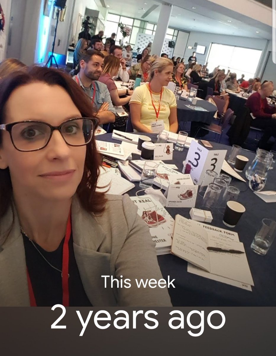 Don't you just love a Google timehop reminder. Pretty sure it was June 2019 tho 🤷‍♀️ It picked the better photo of us so I'll overlook that blip. Happy Saturday to all my #commshero buddies. It's been too long! #Table3❤ @itsnickcullen @JulieCridland @iojosy @AsifChoudry @millsy_f