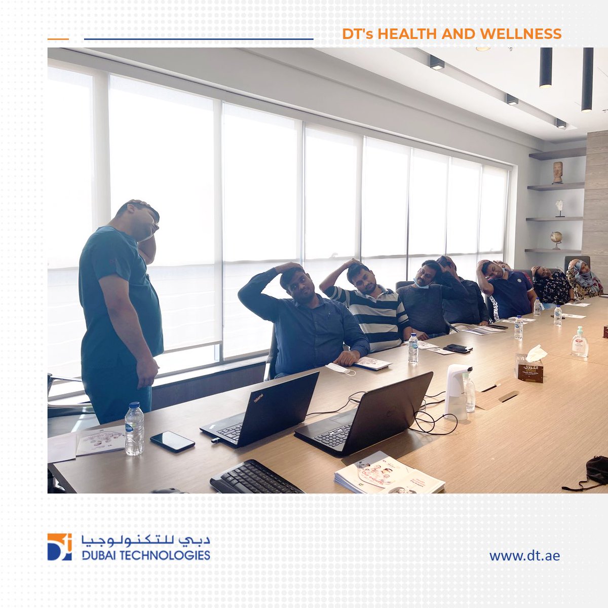 DubaiTech1994's tweet photo. Special thanks to Dr. Faisal Sherwani (Physiotherapist) for a very insightful knowledge-sharing session &amp; Joel George, Deputy Vice-President of @Gargash_Insrnce.

#DubaiTechnologies #DT  #GargashInsurance 
#medeor24x7
#Ergonomics #DeskExercise #HealthandWellness @Medeor24x7Dubai https://t.co/fyffEA5vNn