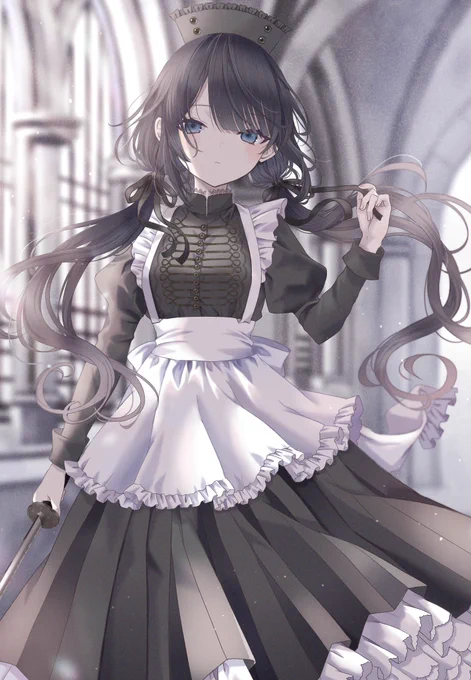 #今月描いた絵を晒そう
メイドさん 
