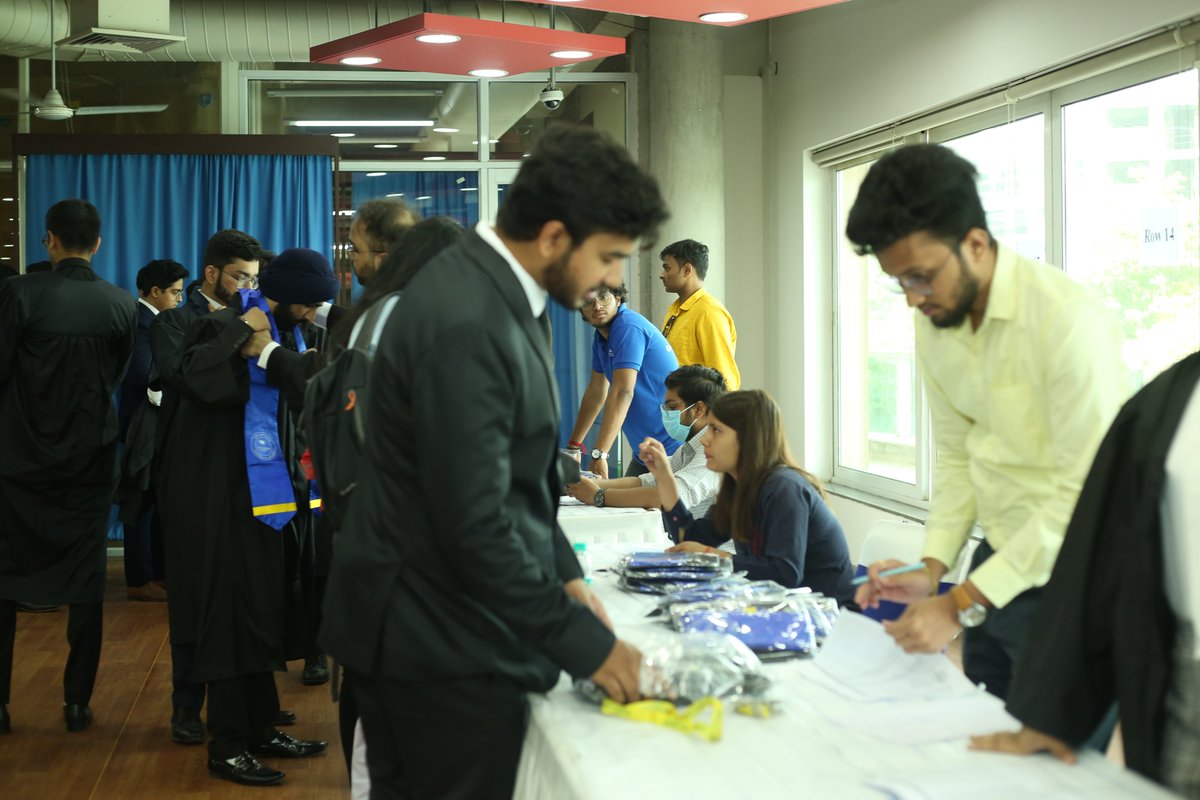 ShivNadarUniv's tweet photo. A sneak peek of some #backstage action! 
 
Today, at our 8th #Convocation, a total of 474 degrees will be awarded to students who have successfully completed their UG, PG and Ph.D. programs in the 2021-22 Academic Session.

#SNUConvocation #Convocation2022 https://t.co/V7LEMQ3WSb