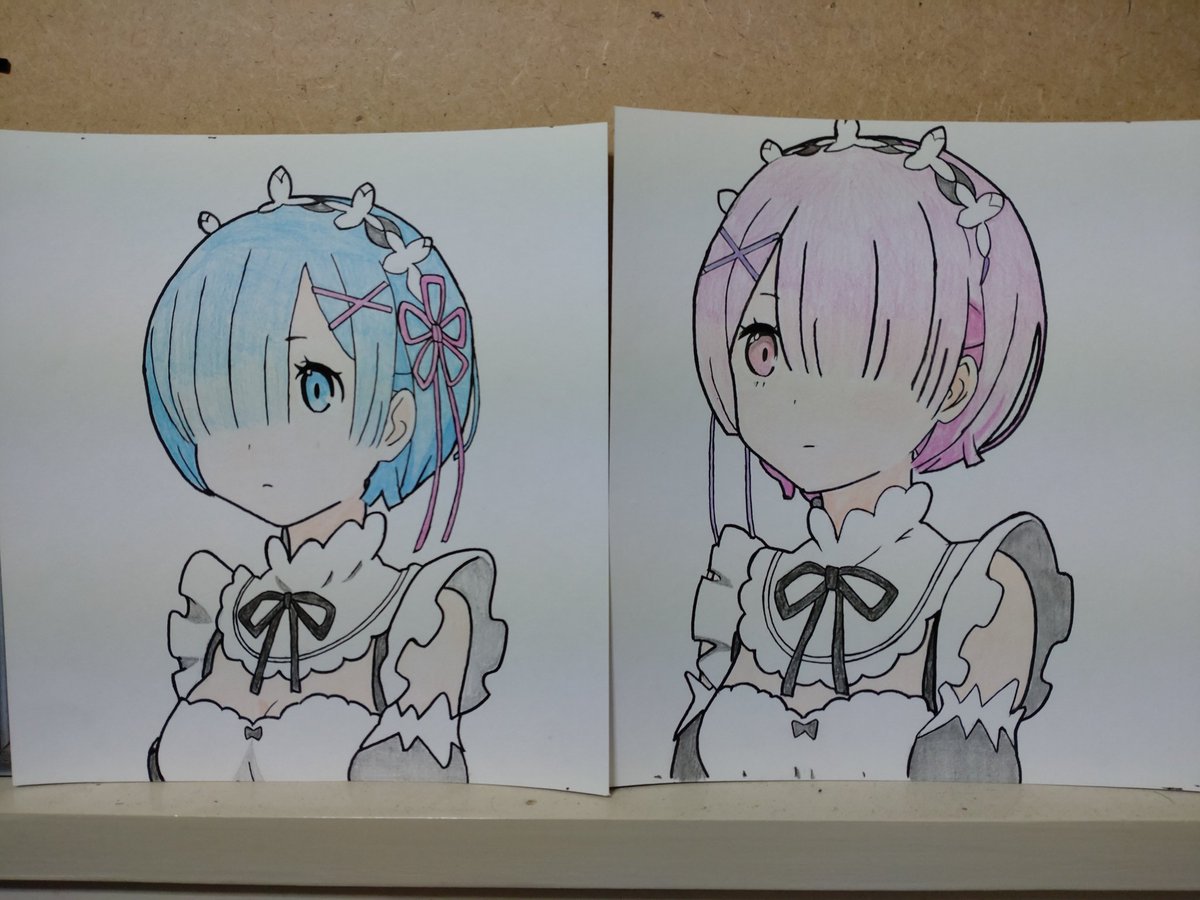 LCIpycvI5gbYOsZ's tweet photo. #リゼロ
 #Reゼロから始める異世界生活 
 #レムラム
 #レム
 #ラム 
 #シーン
 #ram
 #lem
 #Rzero
 #Illustrator
 #イラスト
 #イラスト好きさんと繋がりたい 
 #手描き
 #写し絵
 #copypicture 
 #anime
 #アニメ
 #リゼロ好きなの人集合
 #アナログ

左が描いたもの🎶
右が見本 

完成✨ https://t.co/syARe8wwqj