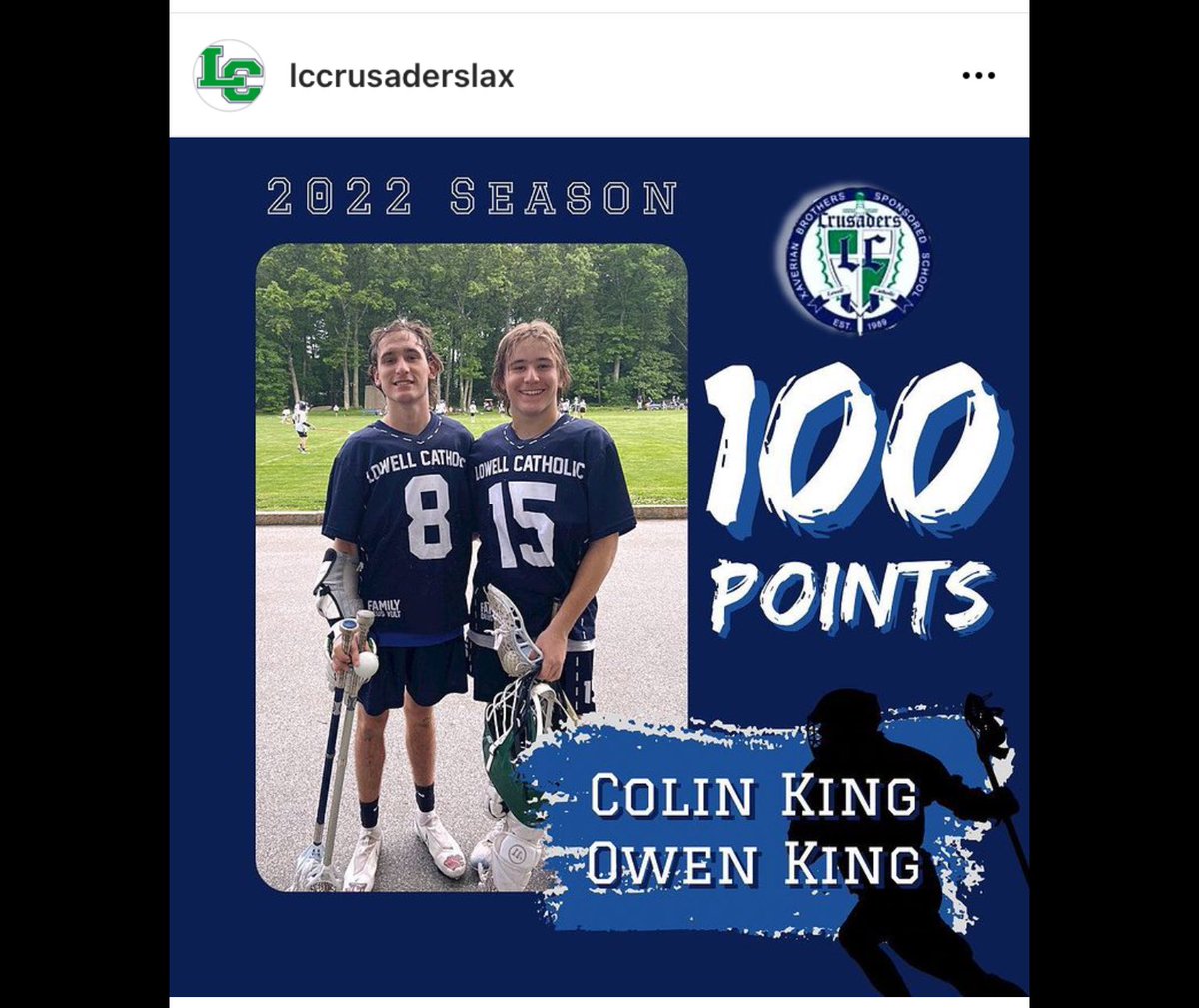 tking31's tweet photo. CONGRATULATIONS ⁦⁦@colinbk8⁩  ⁦⁦@otking15⁩ …. Hard work pays off, finish the season strong and keep having fun.   ⁦@KeeneStateOwls⁩  ⁦@BG_Lacrosse⁩ https://t.co/1V1VvNblCD