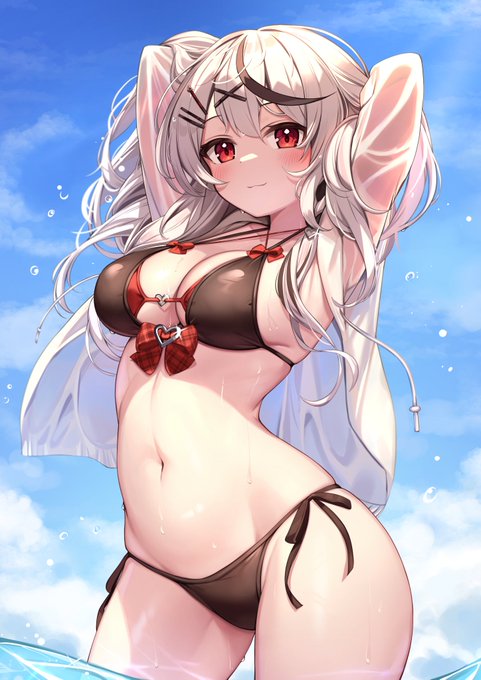 水着クロヱちゃん🎣
#さかまた飼育日記 