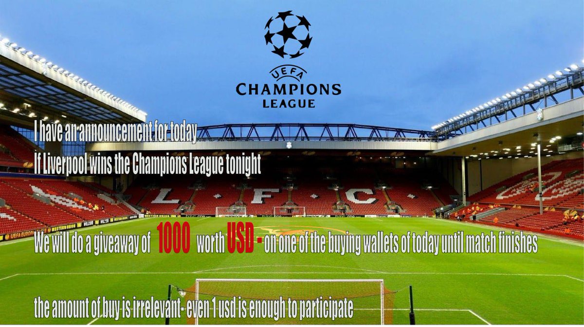 WhaleMakerFund's tweet photo. 1000$ giveaway when #LiverpoolFC #LFC wins tonight as we are all #Liverpool!!! #UECLfinal  read how at the pic!

#BRISE #bnb     #Bitgertarmy #Bitgertbrise #Bitgert #Bitgertcommunity #WMF @bitgertbrise @Lord_Brise https://t.co/VqAdTJ57iH