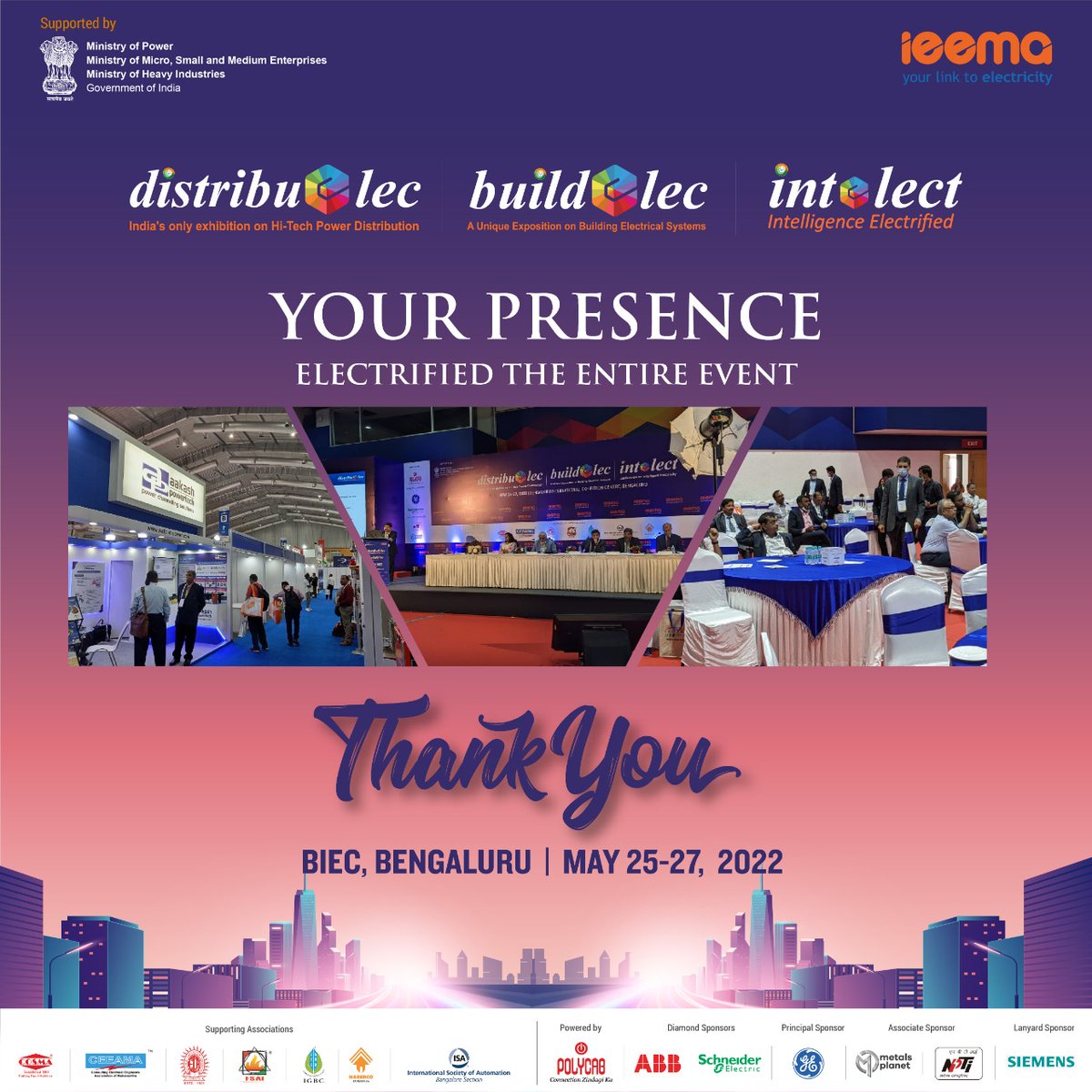 IEEMA_Official's tweet image. Thank you to all the dignitaries, speakers, exhibitors, delegates of various companies and all the esteemed guests who were present at the #Distribuelec &amp;amp; #Buildelec, 2022. Without you, it wouldn&apos;t have been a grand success.