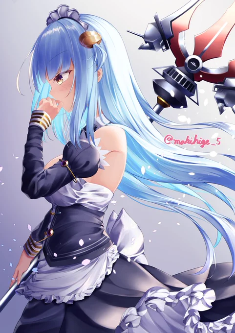 #アズールレーン 
#ネプチューン
『気高き蒼の給仕』 