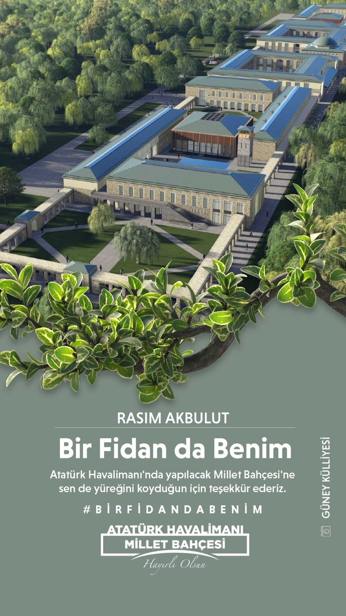 Millet bahçemiz hayırlı olsun, daha yeşil bir gelecek için #BirFidandaBenim