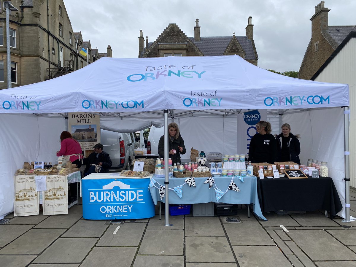 We are up and running <a href="/OrkneyFolkFest/">Orkney Folk Festival</a> #Stromness Pierhead. Lots to see (&amp;buy!) <a href="/OrkneyFishShop/">OrkneyFish</a>, #Orkney  Sourdough, Greentoft Free Range, #Orkney Isles Preserves <a href="/BaronyMill/">Barony Mill Orkney</a>, Burnside Cheese, #Orkney Dairy, #Orkney Marshmallows. ❤️👍