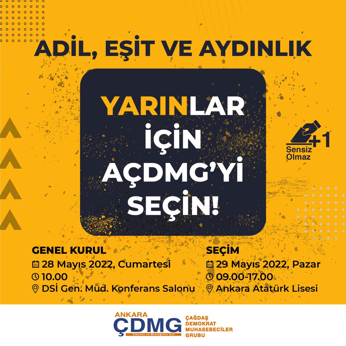 Mesleğimizin ve meslektaşlarımızın geleceği için yarın büyük gün! Laik, demokrat ve aydınlık bir gelecek için hedeflerimiz, sarsılmaz değerlerimiz ve güçlü projelerimizle ASMMMO’da tek başına iktidar yolunda desteğinizi bekliyoruz.
#AÇDMG #ÇDMG #ASMMMO #BirlikteÜreteceğiz