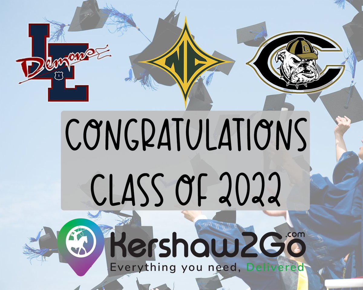 Congratulations Class of 2022! Help us celebrate our graduates by ordering tonight. 

kershaw2go.com/restaurants 🚗 🍕

#kershaw2go #kc2go #kcdelivers #classof2022 #graduation #kcstrong