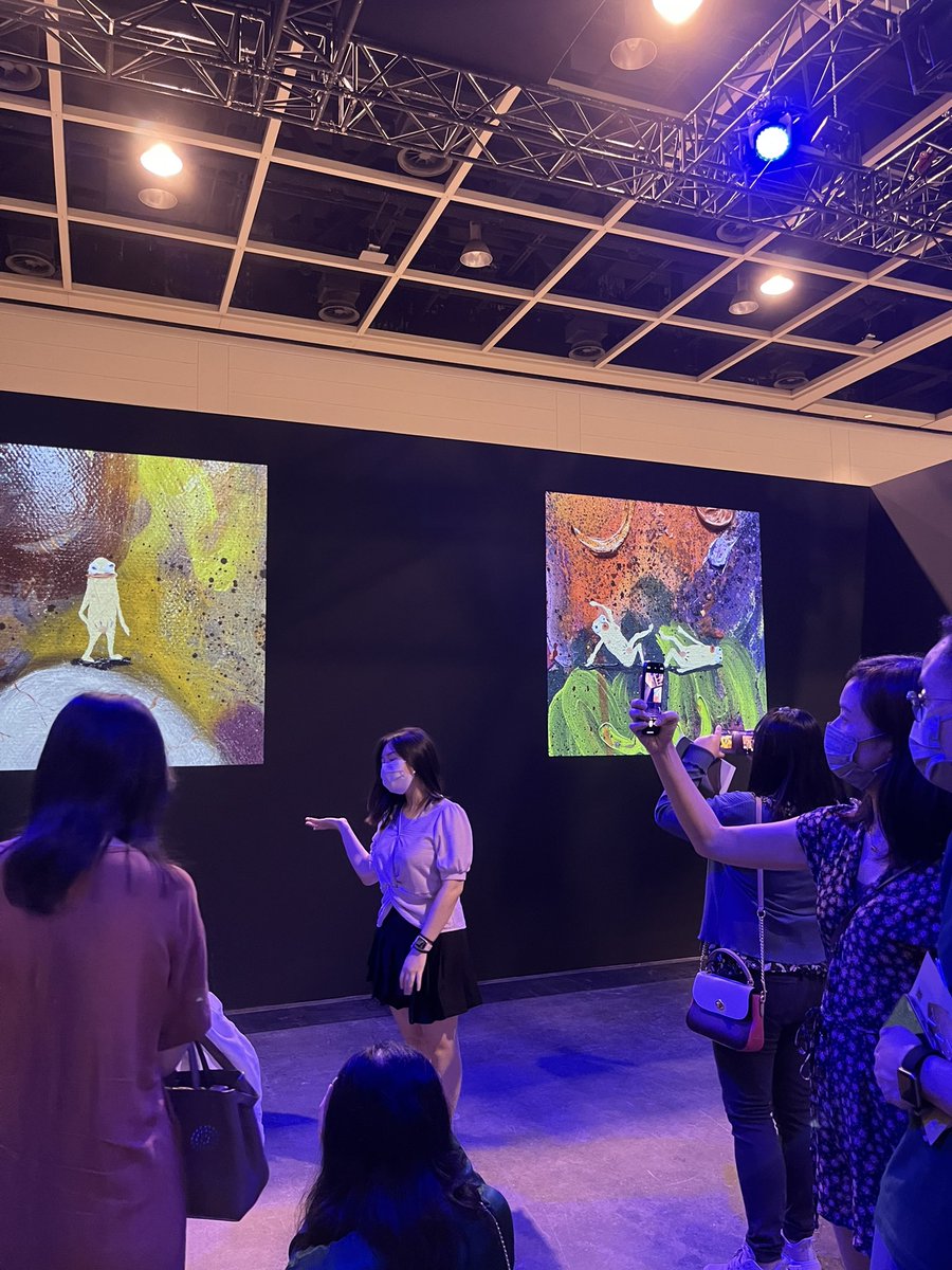 <a href="/bjorncalleja/">bjorn calleja</a> ‘s masterpieces being admired here at the <a href="/tezos/">Tezos</a> exhibition at <a href="/ArtBasel/">Art Basel</a> Hong Kong!