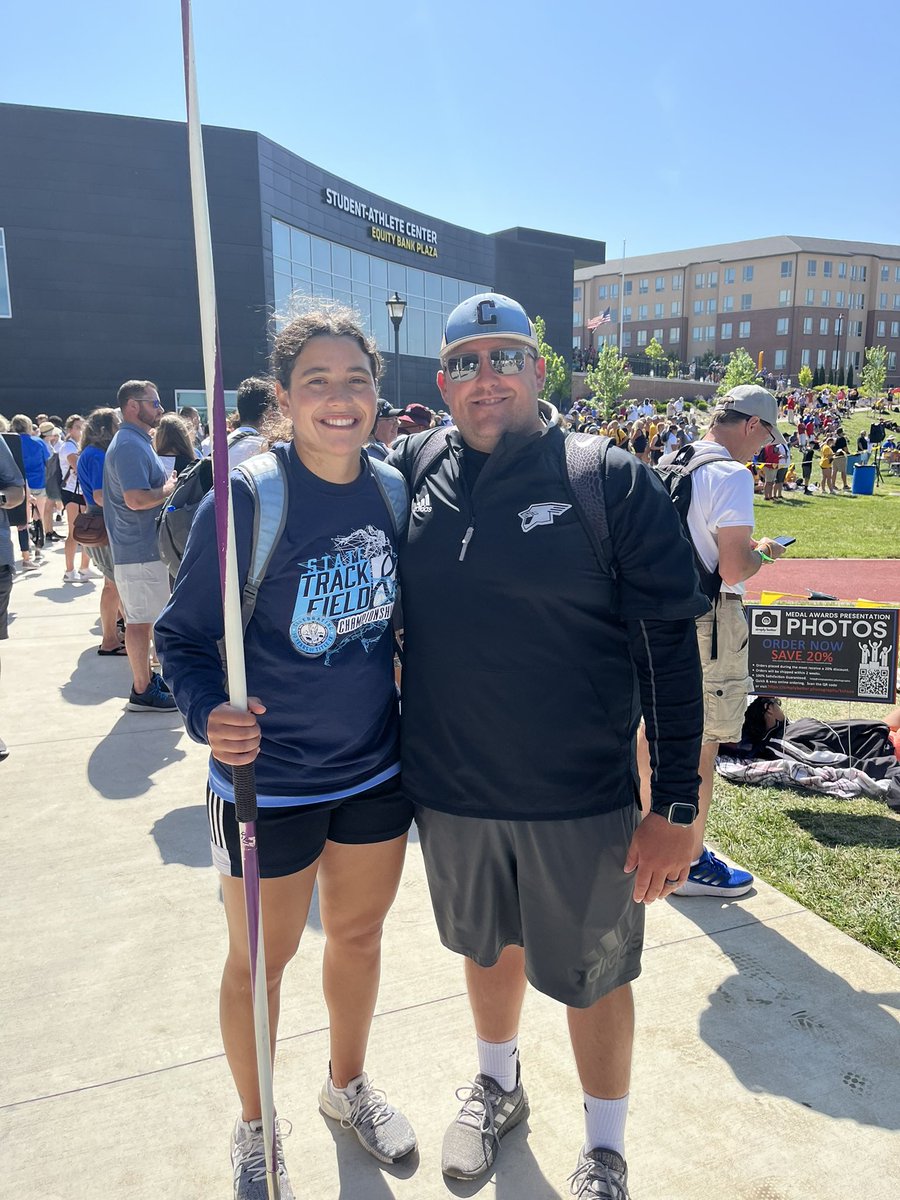 coachflax's tweet photo. Melody Carter finishes 12th in 3A state Javelin! So proud of this girl! Her growth throughout the season was phenomenal! @mel_carter25 https://t.co/6tPkMfasM0
