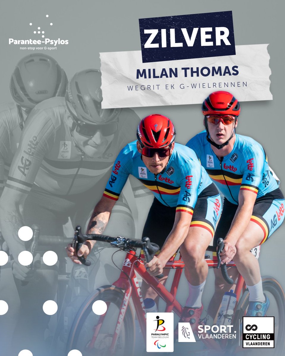 💪Van revanche gesproken🔥
🥈Herentandem Milan Thomas en piloot Jonas Goeman pakken na een straffe koers zilver in de wegrit op het Europees kampioenschap G-wielrennen💥🙌
🔗Alle reacties en resultaten➡️bit.ly/3lQCTIr 
<a href="/sporza/">sporza</a> <a href="/BEParalympics/">Paralympic Team Belgium</a> <a href="/Nieuwsblad_be/">Nieuwsblad.be</a> <a href="/CyclingVL/">Cycling Vlaanderen</a>